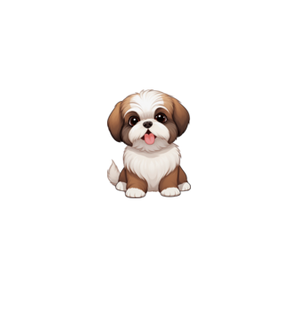 Aranyos kutya - Shih Tzu  minta fehér/piros pólón