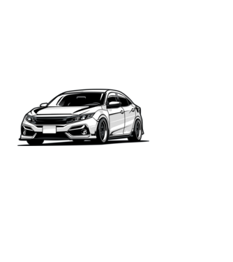 Honda Civic minta fehér pólón