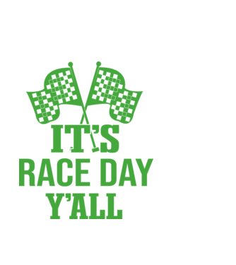 It's race day y'all - Versenynap van!  minta fekete pólón