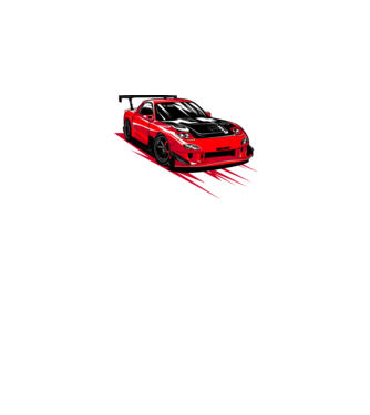 Mazda RX-7 minta fekete pólón