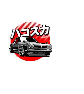 Nissan Skyline GT-R Hakosuka minta fekete pólón