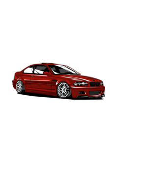 BMW E46 M3 Coupe minta fehér pólón