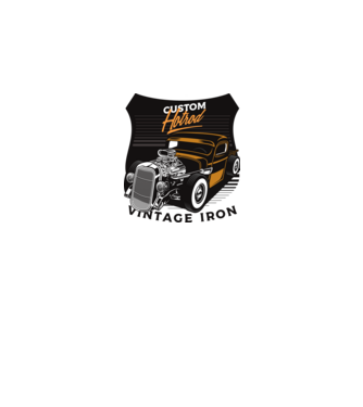 Hot Rod minta fehér pólón