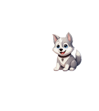 Szibériai Husky kiskutya  minta neonsárga pólón