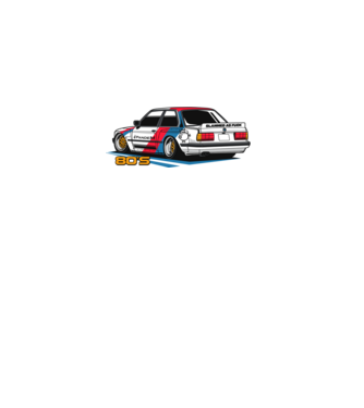 BMW - 80-as évek  minta fekete pólón