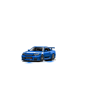 Nissan Skyline Godzilla minta fekete pólón