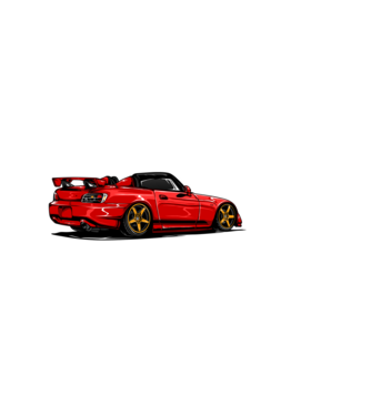 Honda S2000 minta sötétkék pólón