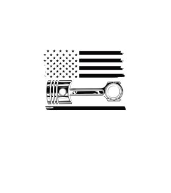 Amerikai autó - motor minta fehér pólón