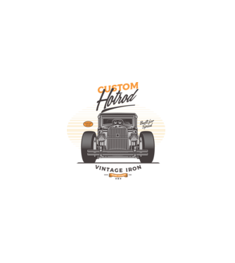 Hot Rod minta fekete pólón