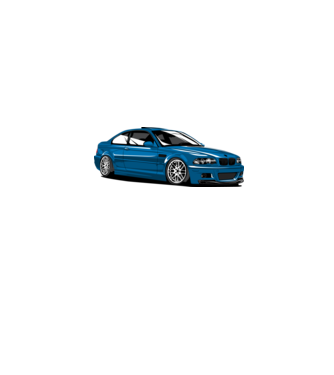 BMW M3 E46 Coupe minta fehér pólón