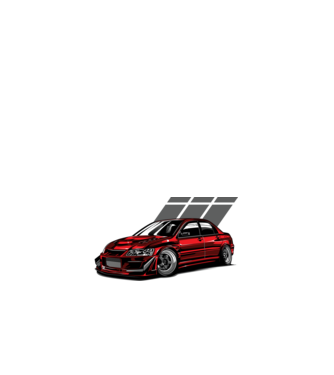 Mitsubishi Lancer 2.0 EVO 8  minta fehér pólón