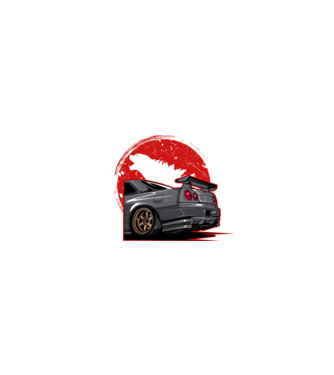 Nissan Skyline minta homokszín pólón
