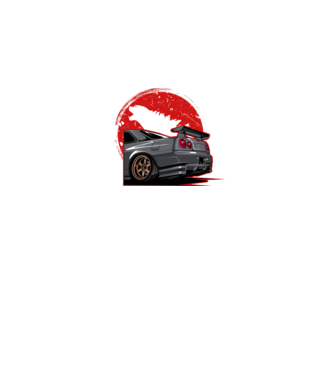 Nissan Skyline minta fekete pólón