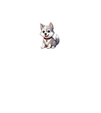 Szibériai Husky kiskutya  minta fehér pólón