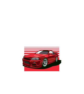 Nissan Skyline GTR minta fekete pólón