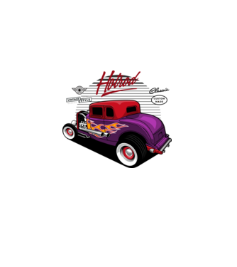 Hot Rod minta homokszín pólón