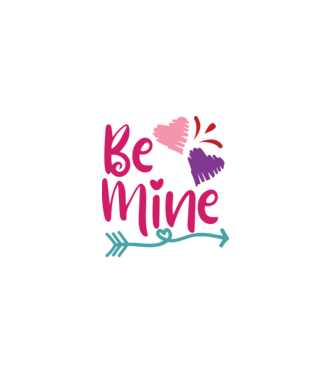 Be Mine - Légy az enyém  minta fekete pólón