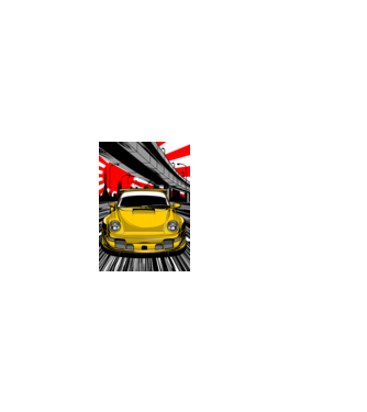 Porsche Carrera 911 Stinger  minta fekete pólón