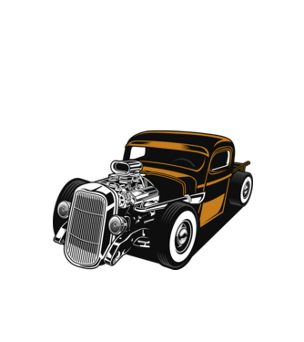 Hot Rod minta almazöld pólón