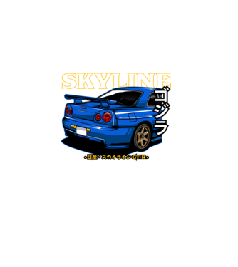 Nissan Skyline GTR minta fekete pólón