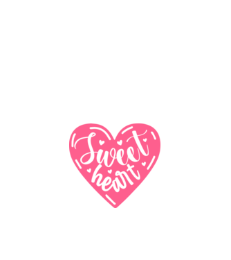 Sweet Heart - Édes Szív  minta fehér pólón