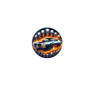 Muscle Car - Izomautó minta fekete pólón