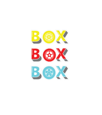 Box - (Forma 1 - Autóverseny) minta fekete pólón