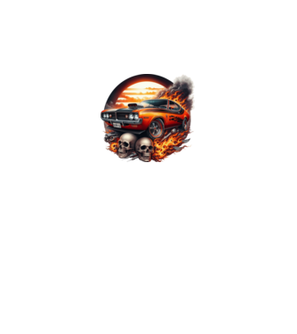 Muscle Car - Izomautó minta királykék pólón