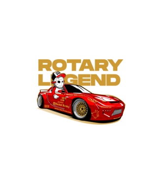Mazda RX-7 - Rotary Legend minta fekete pólón