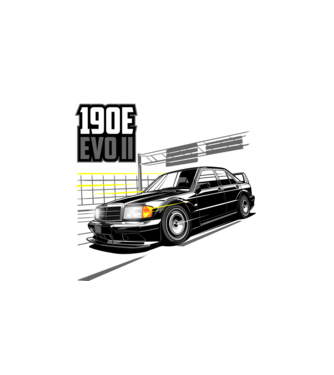Mercedes Benz 190E AMG Evolution  minta fehér pólón