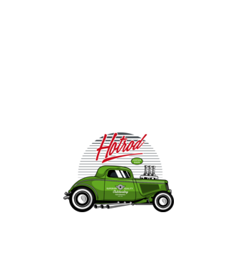 Hot Rod minta fekete pólón