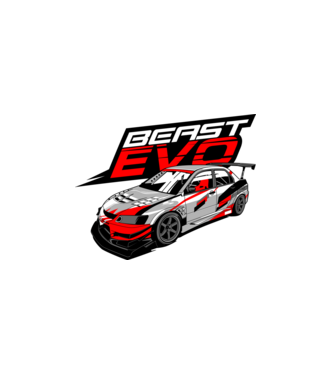 Mitsubishi Evo  minta fehér pólón