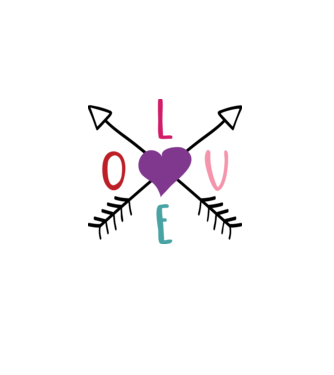 Love - Szerelem, Szeretet  minta fehér pólón