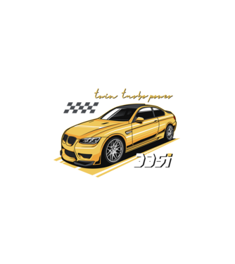 BMW M-Power - 335i minta fehér pólón