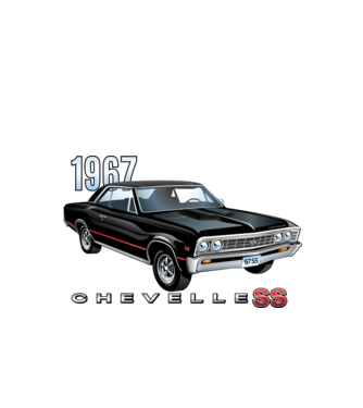 Chevrolet Chevelle SS minta fehér pólón