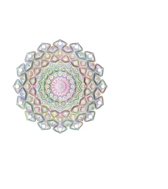 Mandala minta fehér pólón