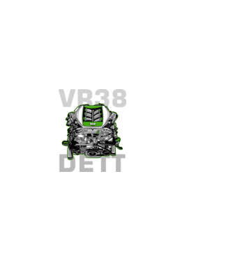 Nissan VR38 DETT Engine (motor)  minta sötétkék pólón