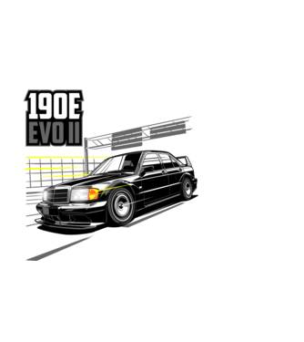 Mercedes Benz 190E AMG Evolution  minta fekete pólón
