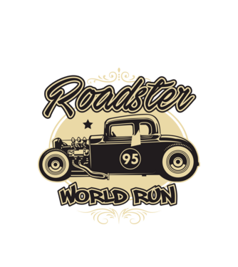 Roadster World Run  minta fehér pólón
