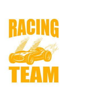 Racing Team - Versenycsapat minta fekete pólón