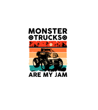 Monster Truck  minta fehér pólón