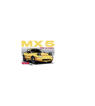 Mazda MX-5 minta sötétkék pólón