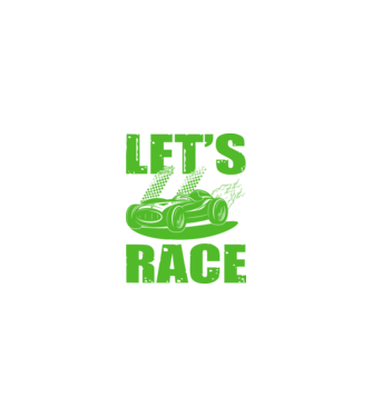 Let's Race - Versenyezzünk! minta homokszín pólón
