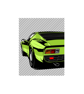 Lamborghini Miura P400  minta fehér pólón