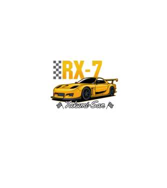 Mazda RX-7 minta homokszín pólón