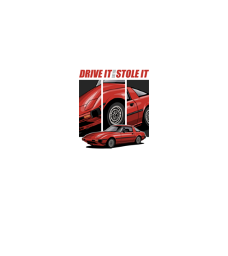 Mazda RX-7 - Drive it like you stole it minta királykék pólón