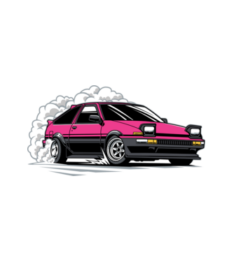 Toyota AE86 - Drift Legends minta fehér pólón