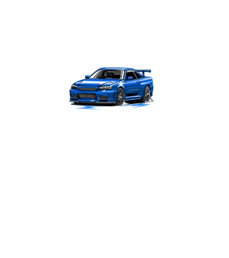Nissan Skyline Godzilla minta fekete pólón
