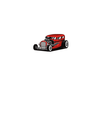 Hot Rod minta királykék pólón