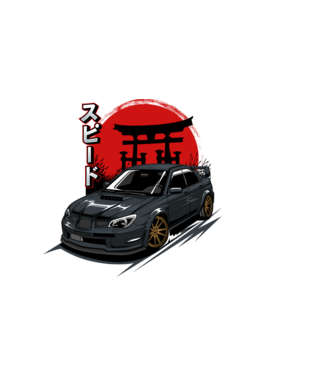 Subaru Impreza WRX minta sötétkék pólón